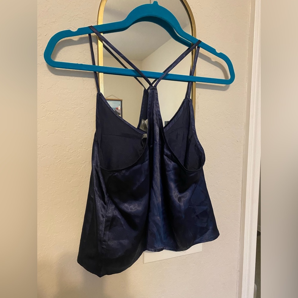 NWT LuLus Cropped Razor Silk Tank - Picture 3 of 3
